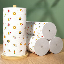 Disposable Kitchen Cleaning Cloths Roll 100 Sheets, Thickened Nonwoven Dishcloth for Wet and Dry Use