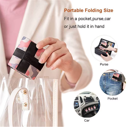 Foldable Storage Bag with Handle Travel Large Capacity Shopping Bag 2
