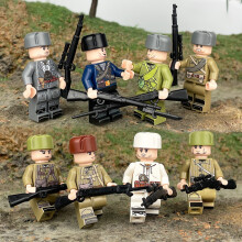 8 PCS World War 2 Soldier Figurine Wargaming Role Play Toys Building Blocks Gift for Military Enthusiasts