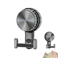 Heavy Duty Suction Cup Hooks for Shower, Removable Bathroom Towel Hanger, Gray Hooks for Glass Doors