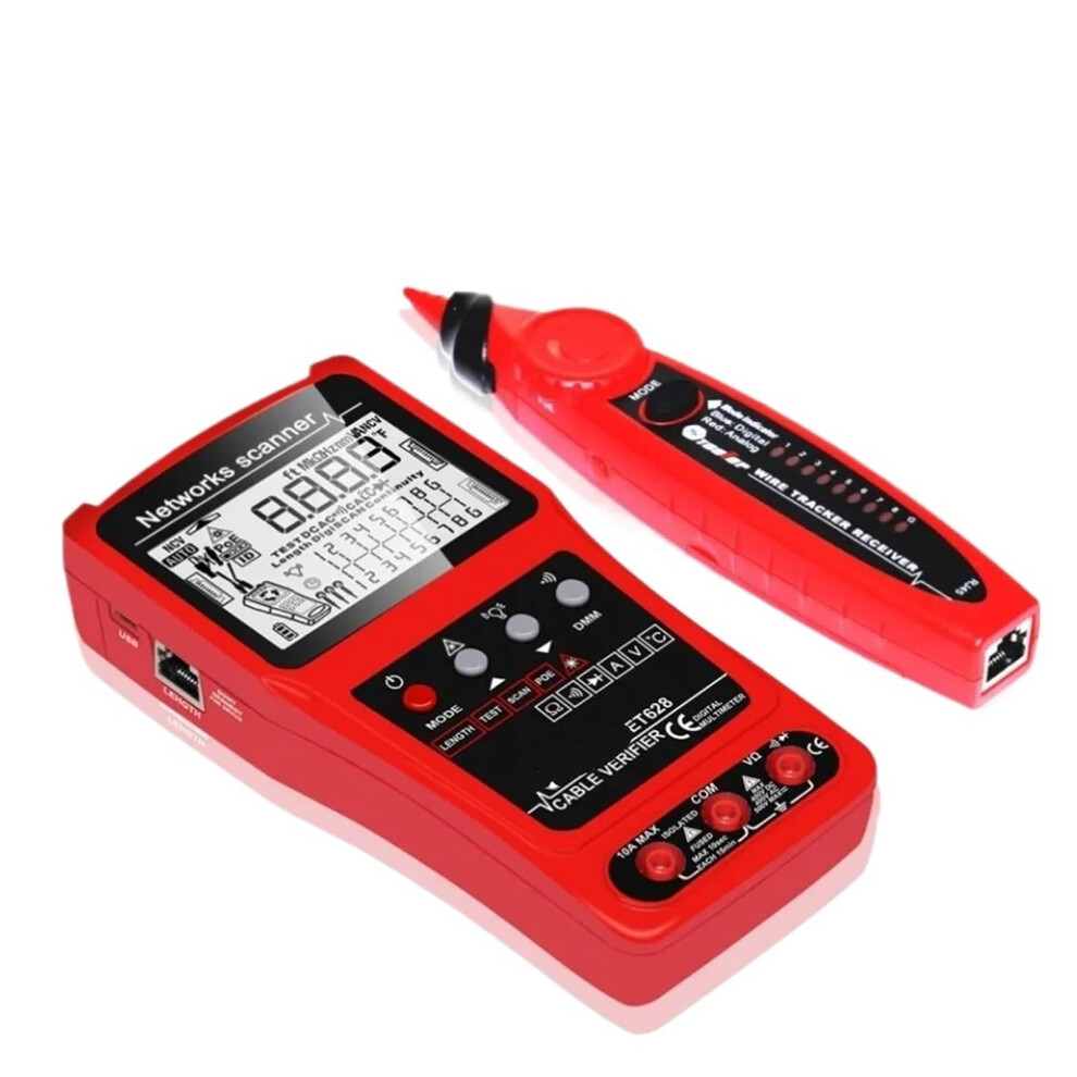 3 In 1 Network Cable Tester With Poe And Multimeter 600M Length Measure Visual Fault Locator Rj45 Lan Tracer 9351714660457