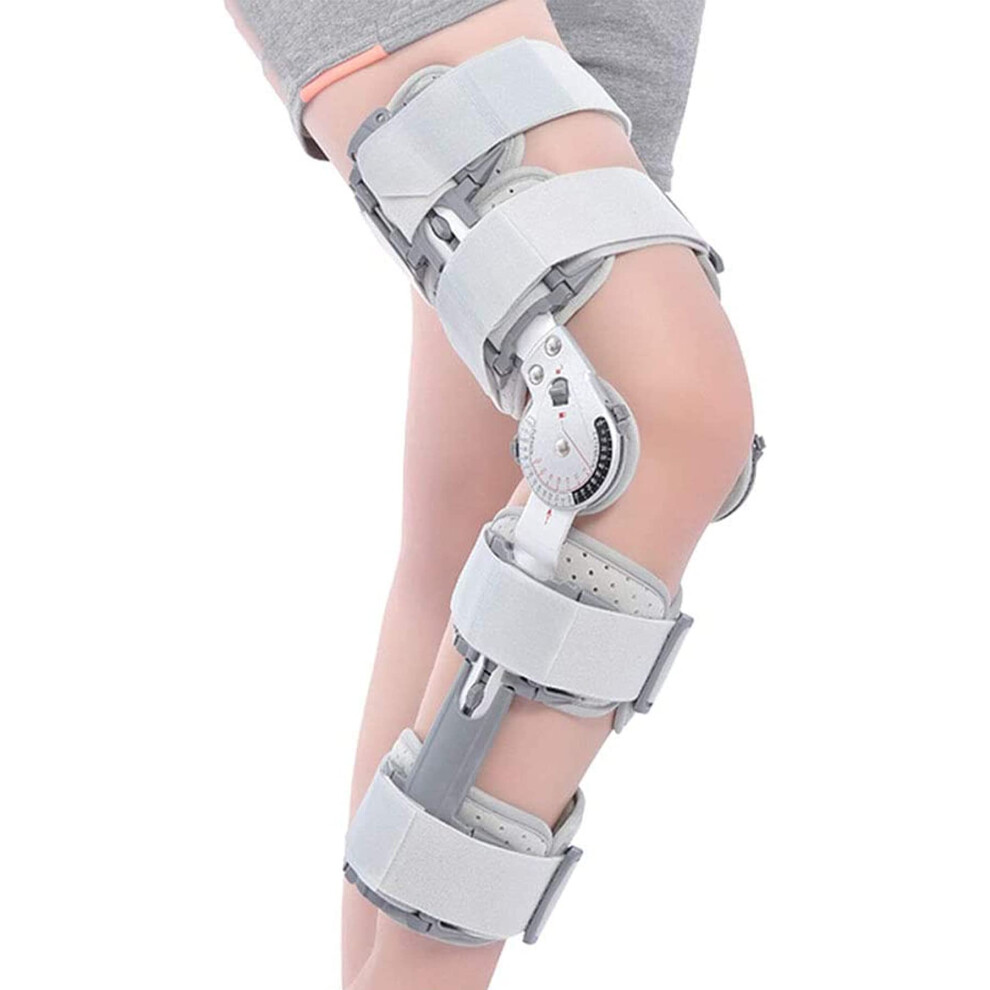 Adjustable Hinged Knee Brace for ACL and Meniscus Tear, Post Op Immobilizer with Lockable ROM Control