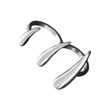 Fashion Claw Styles Statement Rings In Metallic Finish-silver