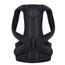 Adjustable Posture Corrector for Men and Women, Breathable Back Brace for Upright Alignment, Black XXXLarge