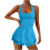 Women's Romper Sleeveless Running Athletic Padded-Sky Blue M 1