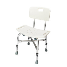 Extra Wide Bariatric Shower Chair for Elderly, Heavy Duty Adjustable Height Bath Seat with Back