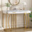 (110x32x85cm, white/gold) Console table, hallway table with 2 drawers, light luxury style side table, sofa table 1