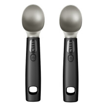 Cuchara Eléctrica para Helado con Temperatura Ajustable para Helado Duro, Color Negro