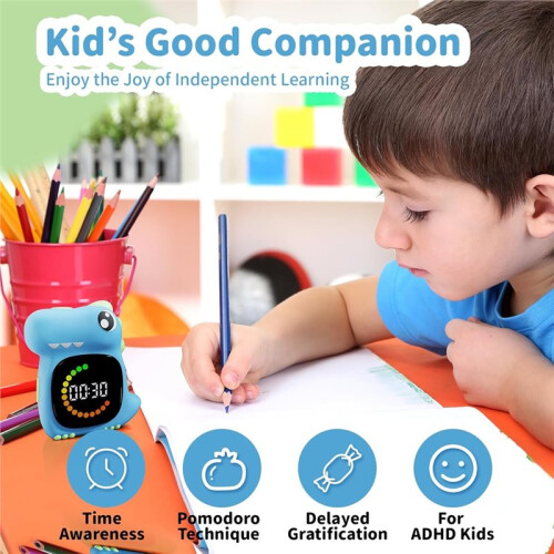 1pc Dinosaur Timer, A Multifunctional Color Screen Timer Designed for Student Learning, Suitable for Counting Down