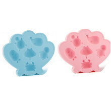 Ice Tray Shell Silicone Ice Trays with Cutes Marine Life Shapes Easy to Release for Freezer Kitchen A+B