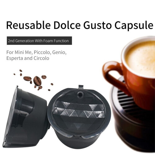 Reusable Coffee Pod for  Coffee Makers with Brush and Spoon Espresso Capsule Filter Cup A 2