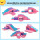 Ensemble de 6 blocs d'escalade en mousse souple, violet/rose 3