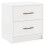 Mesa de cabeceira com 2 gavetas - Mesa de cabeceira compacta branca 1