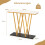 Consoletafel met marmerlook en metalen frame 1