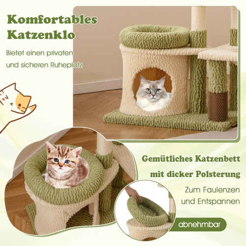 Arbre à chat avec plateformes, hamac et griffoirs 2