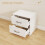 Mesa de cabeceira com 2 gavetas - Mesa de cabeceira compacta branca 2
