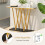 Consoletafel met marmerlook en metalen frame 5