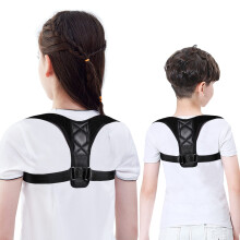 Posture Corrector and Back Brace with Adjustable Shoulder Straps, Breathable Latex Fabric, Ergonomic Fit XSXL