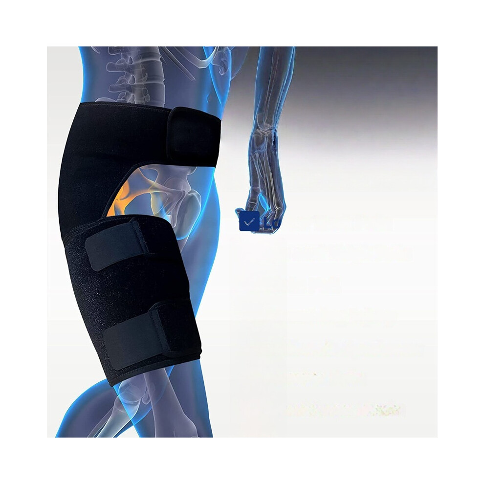 Hip Support For Sciatica Pain Relief, Thigh Compression Sleeve, Adjustable Sacroiliac Belt For Si Joint, Sciatic Nerve, Hip Replacement, Hip Flexor