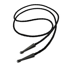 Adjustable Bolo Tie Craft Kits Bolo Tie PU Cord with Metal Cone Pendant For Personalizing Jewelry Craft Project Supply Ancient zinc pendant-G
