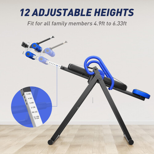 Heavy Duty Inversion Table Adjustable Height 2