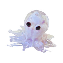 Artistic Miniature Octopus Glass Bead Vibrant Colors For-Pink