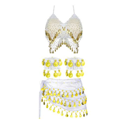 Tenue de scène distinctive, écharpe à la taille à-OS blanc