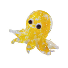 Colorful Miniature Octopus Shaped Glass Bead Ideal For-Yellow