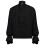 Herren Renaissances Langarmhemd-Schwarz S 1