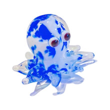 Playful Tiny Octopus Glass Bead For Handmade Earrings And-Blue