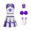 Classical Cheerleading Dress Set Stripe Cheerleader-Purple 150 1