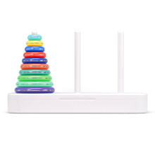 Tower of Hanoi Puzzle 10 Rings Brain Teaser Game Logic Training Toy for Kids and Adults