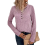 Womens Vintage Knit Tops Babydoll Pullover Button Down-Pink M 1