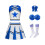 Performances Cheer Costume Set Moisture Wicking Milk-Blue 140 1