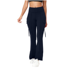 Women's Cargo Pants High Waist Fashion Flared-Navy Blue XL