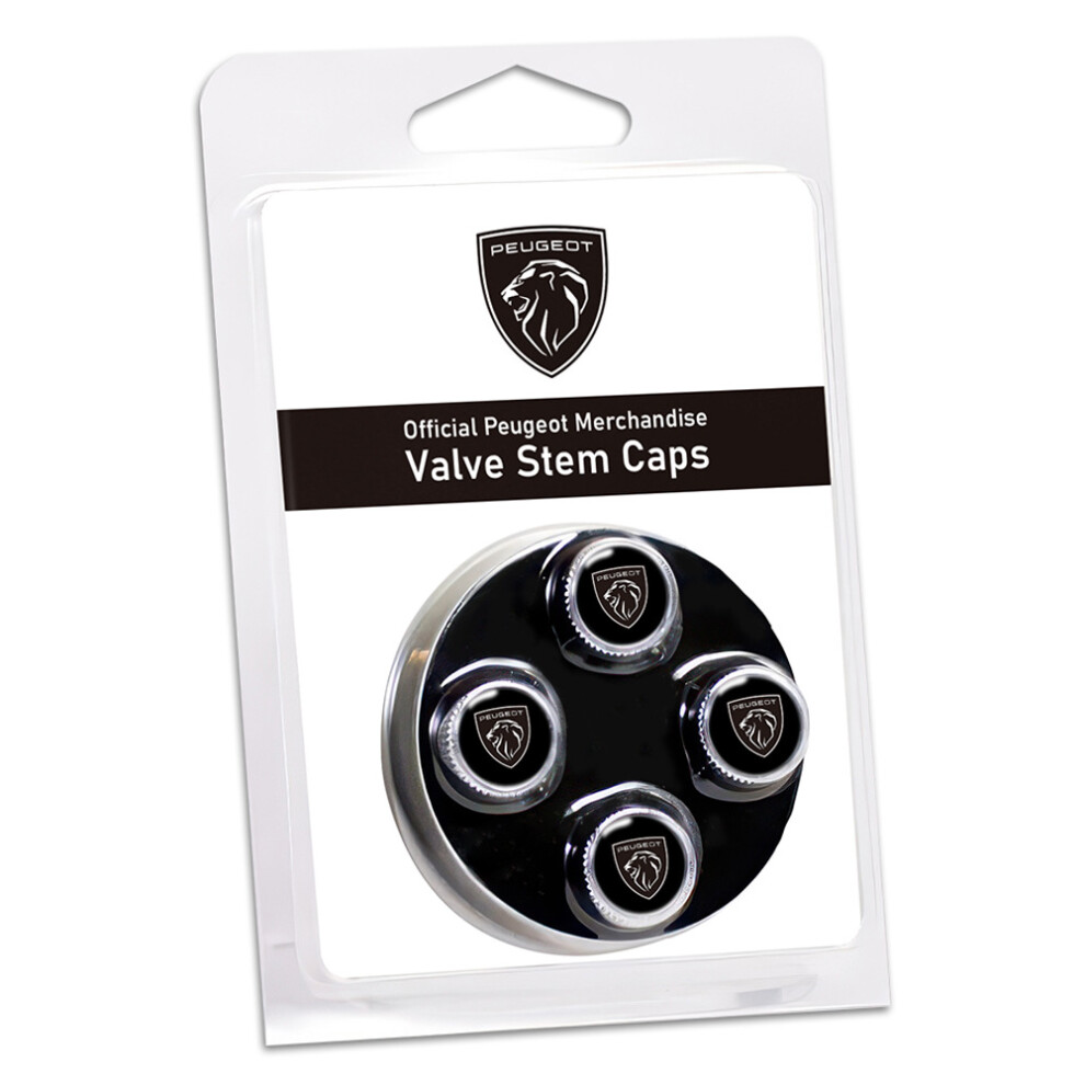( - Peugeot (Shield Logo)) 4Pcs Emblem Car Tire Valve Stem Caps Multi-Fit Tyre Valve Dust Protectors Silver 4069369475238