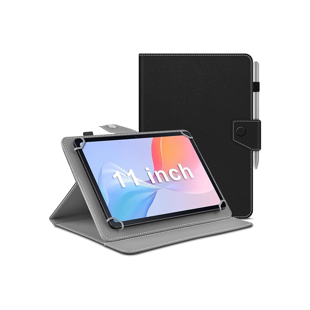 Katumo Universal 11 Inch Tablet Case Folio Leather Cover With Pen Holder Compatible With Doogee Teclast View Svitoo Tablets Black 300123456679
