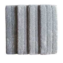 Microfiber Mop Pads 5 Pack Gray, Reusable Flat Mop Replacement Pads 50x11.5cm with Secure Pocket Design