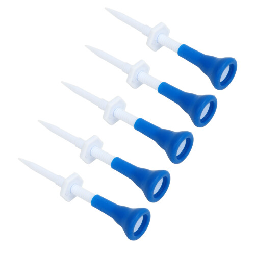 5 Stück höhenverstellbare blaue Kunststoff-Golf-Tees 30 g