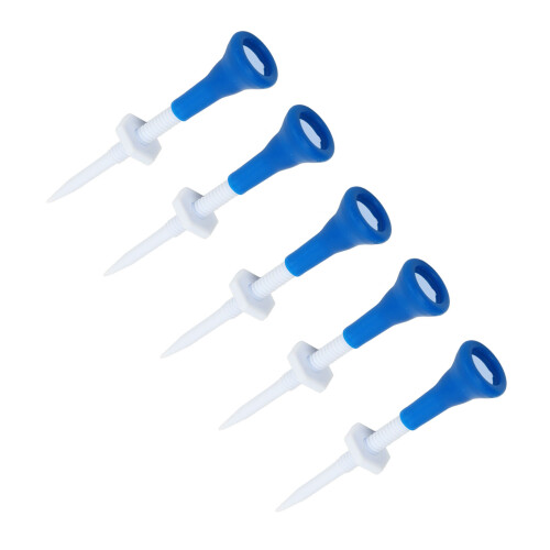 5 Stück höhenverstellbare blaue Kunststoff-Golf-Tees 30 g 2
