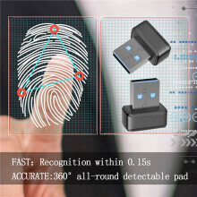 2X USB Fingerprint Key Reader U2F Biometric Fingerprint Scanner Anti-Spoofing Biometric  Security Key Dongle