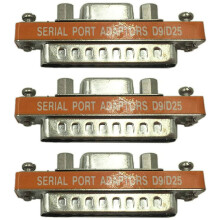 3X Db9 Femelle A Db25 Male Serie Cable de Port Adaptateur Changeur de Genre