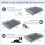 Orthopädisches Hundebett, groß, Eierkarton-Schaumstoff, grau, Größe L 2