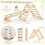 3-in-1 Climbing Frame: Triangle, Ladder & Rocker, Foldable Wood 2