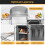 Portable Folding Camping Kitchen with Windshield & Storage 4