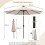 Patio Umbrella 300cm with Solar LED Lights, 9 Modes 2
