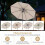 Patio Umbrella 300cm with Solar LED Lights, 9 Modes 4