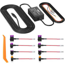 Dash Cam Hard Wire Kit for IIWEY N5/N7/Q7 Model, 4 Meter Dashboard Camera Car Charger Cable Kit, 12V- 24V to 5V, Power Adapter with LP/Mini/ATO/Micro2