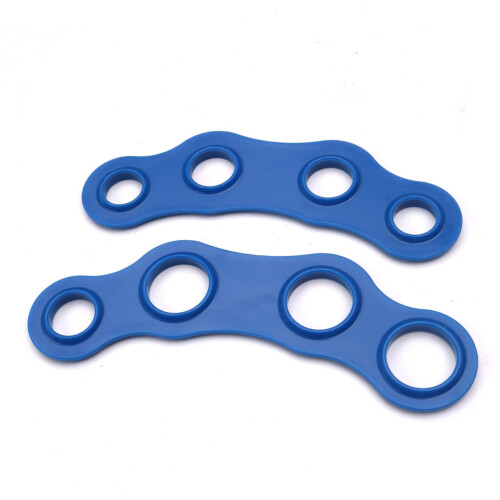 Guitar Finger Exerciser Adjustable Finger Stretching Tool for Beginners Ukulele Piano Training Blue L 2
