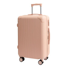 24 Inch Hardside Spinner Suitcase with TSA Secure Lock, Lightweight PC ABS Luggage, Pink Travel Case